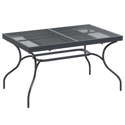 Trädgårdsmöbelset 9 pcs Antracit 212 x 90 x 76 cm Nät och Stål