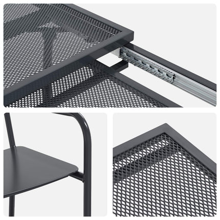 Trädgårdsmöbelset 9 pcs Antracit Stål