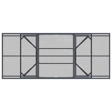 Trädgårdsmöbelset 7 pcs Antracit 212 x 90 x 76 cm Nät och stål