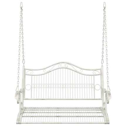 Gungbänk Stål 115 x 61 x 63 cm Antik vit