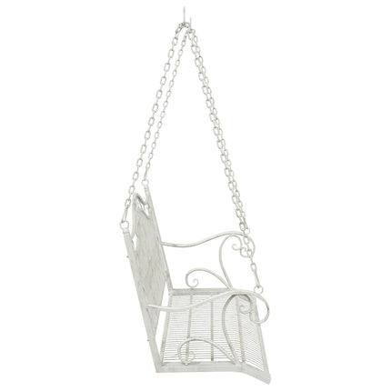 Gungbänk Stål 115 x 61 x 63 cm Antik vit