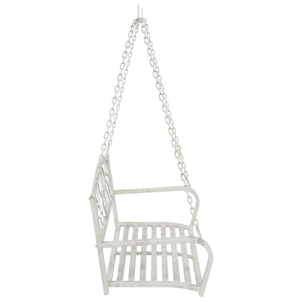 Gungbänk Stål 110,5 x 59 x 55 cm Antik vit