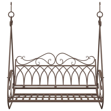 Gungbänk Stål 112 x 60 x 126,5 cm Antikbrun