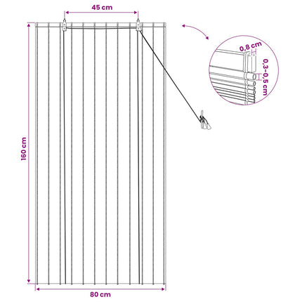 Rullgardin Naturlig 80 x 160 cm Vass