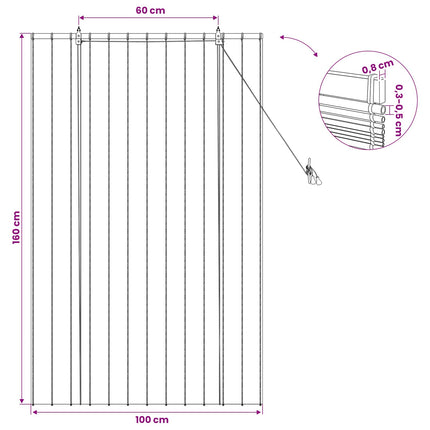 Rullgardin Naturlig 100 x 160 cm Vass