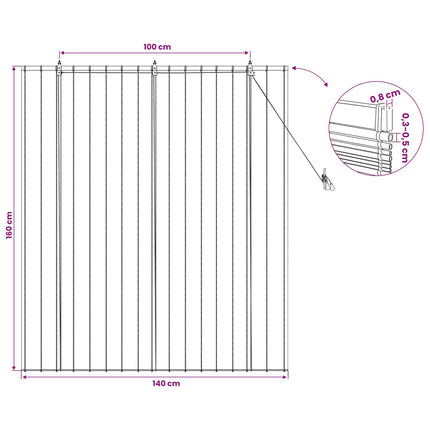 Rullgardin Naturlig 140 x 160 cm Vass