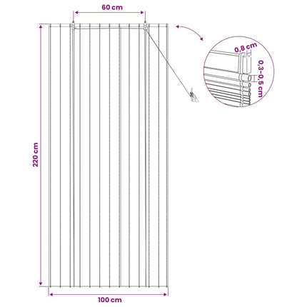 Rullgardin Naturlig 100 x 220 cm Vass
