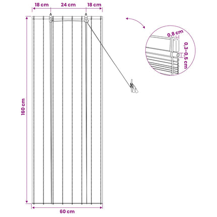 Rullgardin Brun 60 x 160 cm Vass