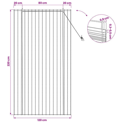 Rullgardin Brun 120 x 220 cm Vass