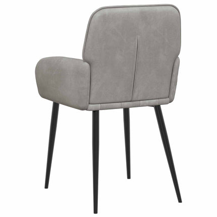 Matstolar 2 pcs Sammet Ljusgrå 57 x 50 x 85 cm