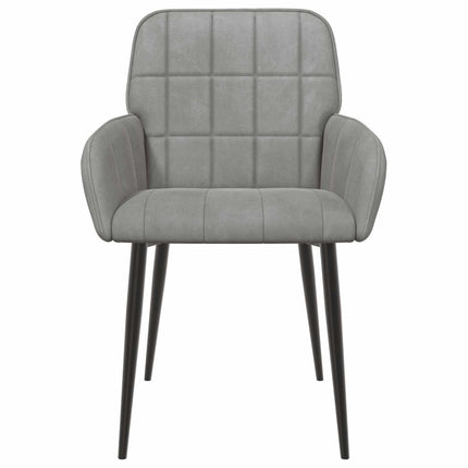 Matstolar 2 pcs Sammet Ljusgrå 57 x 50 x 85 cm