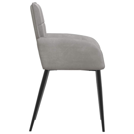 Matstolar 2 pcs Sammet Ljusgrå 57 x 50 x 85 cm