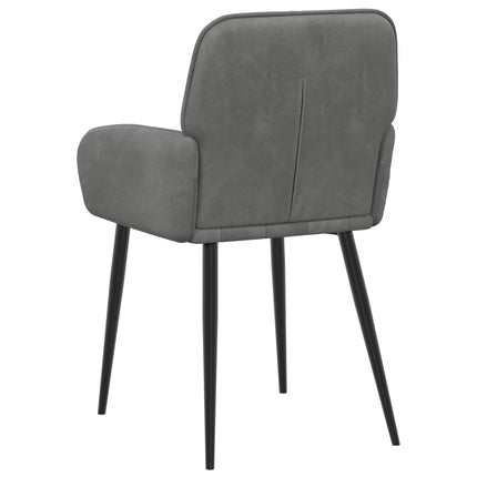 Matstolar 2 pcs Sammet Mörkgrå 57 x 50 x 85 cm