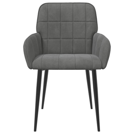 Matstolar 2 pcs Sammet Mörkgrå 57 x 50 x 85 cm