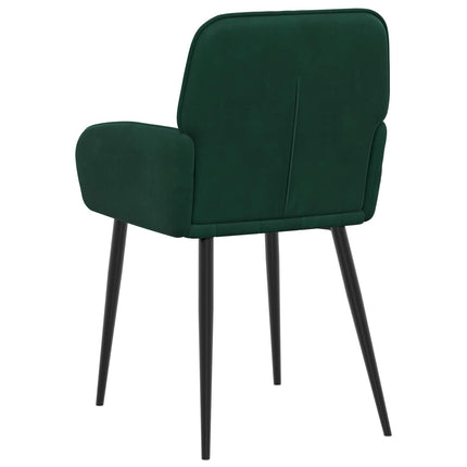 Matstolar 2 pcs Sammet Mörkgrön 57 x 50 x 85 cm