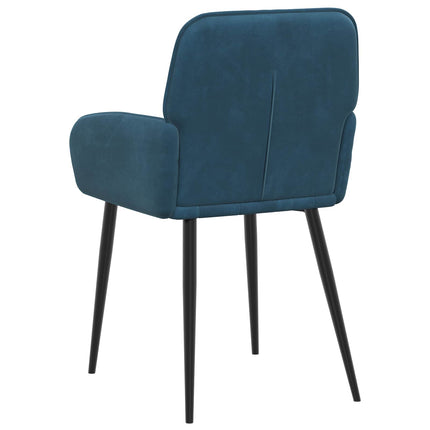 Matstolar 2 pcs Sammet Blå 57 x 50 x 85 cm