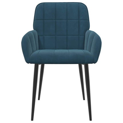 Matstolar 2 pcs Sammet Blå 57 x 50 x 85 cm