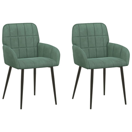 Matstolar 2 pcs Sammet Havgrön 57 x 50 x 85 cm