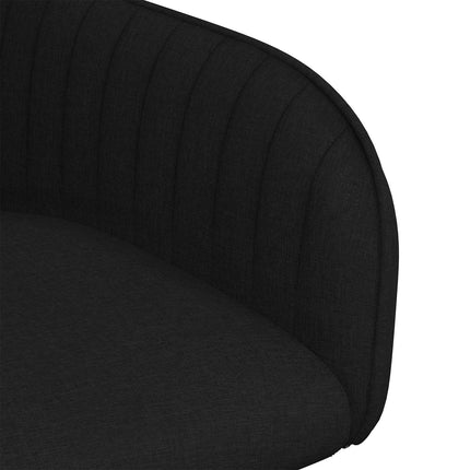 Matstolar 2 st Tyg Svart 56,5 x 50 x 87,5 cm