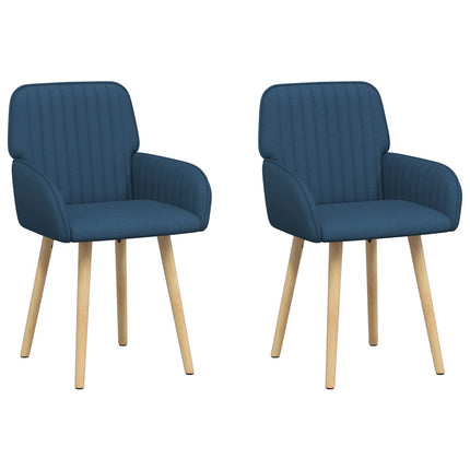 Matstolar 2 pcs Tyg Blå 56,5 x 50 x 87,5 cm