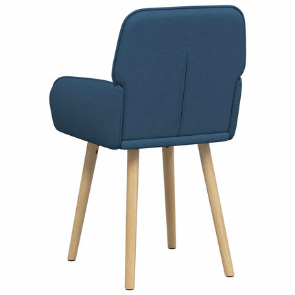 Matstolar 2 st Tyg Blå 56,5 x 50 x 87,5 cm