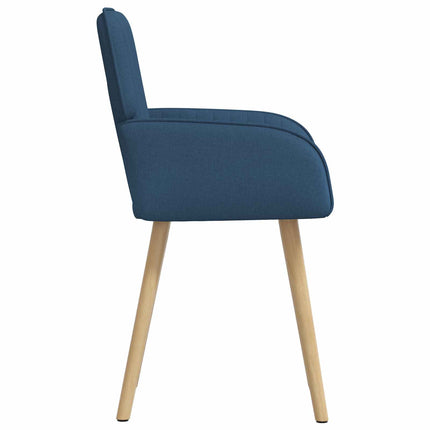 Matstolar 2 st Tyg Blå 56,5 x 50 x 87,5 cm
