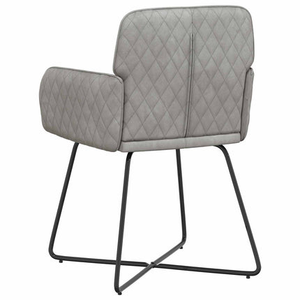 Matstolar 2 st Sammet Ljusgrå 59 x 56,5 x 86 cm