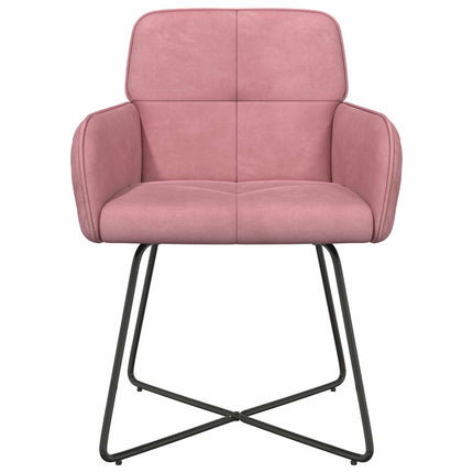 Matstolar 2 st Sammet Rosa 59 x 56,5 x 86 cm