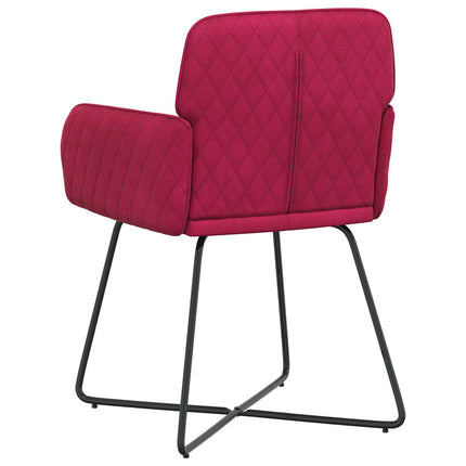 Matstolar 2 st Sammet Vinröd 59 x 56,5 x 86 cm