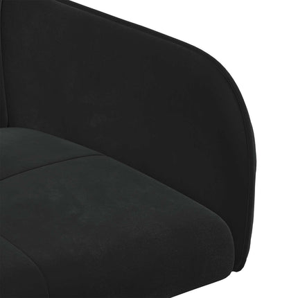 Matstolar 2 st Sammet Svart 59 x 56,5 x 86 cm