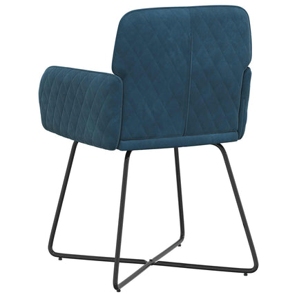 Matstolar 2 st Sammet Blå 59 x 56,5 x 86 cm