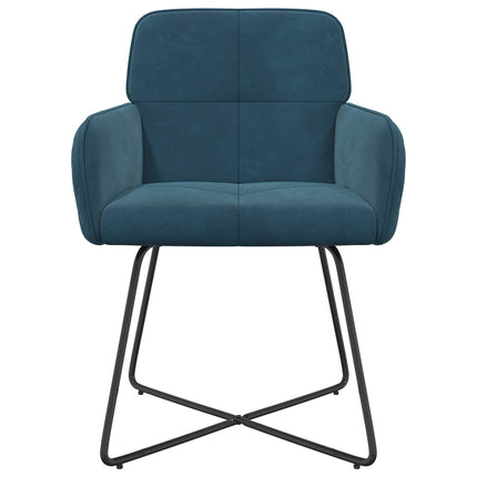 Matstolar 2 st Sammet Blå 59 x 56,5 x 86 cm