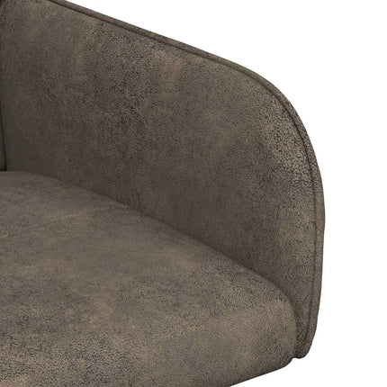 Matstolar 2 pcs Faux Mockaläder Mörkgrå 59x56,5x85cm