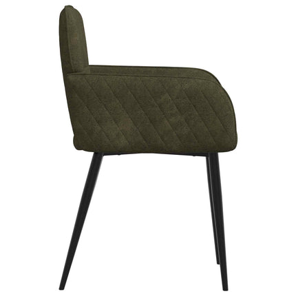 Matstolar 2 pcs Faux Mockaläder Armégrön 59x56,5x85cm