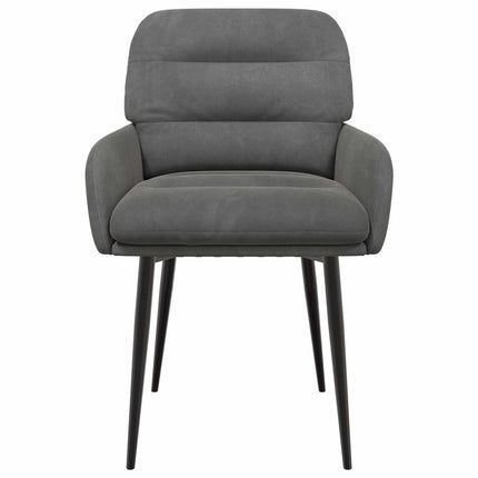 Matstolar 2 st Sammet Mörkgrå 59 x 59,5 x 90 cm