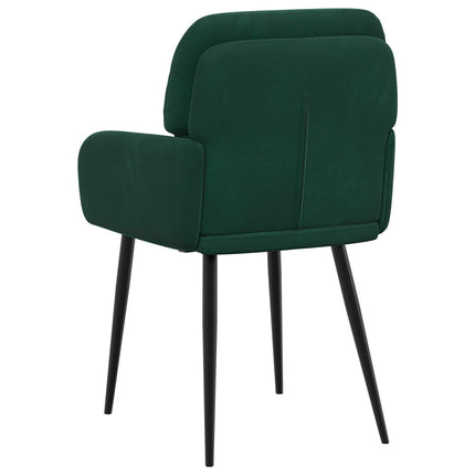 Matstolar 2 st Sammet Mörkgrön 59 x 59,5 x 90 cm