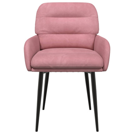 Matstolar 2 st Sammet Rosa 59 x 59,5 x 90 cm