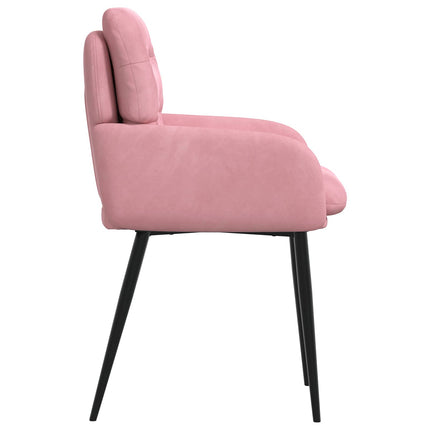 Matstolar 2 st Sammet Rosa 59 x 59,5 x 90 cm