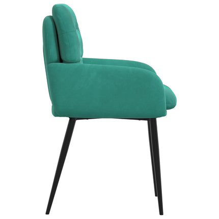 Matstolar 2 st Sammet Turkos 59 x 59,5 x 90 cm