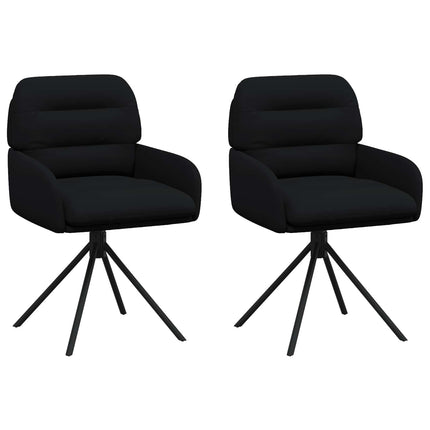 Svängande Matstolar 2 pcs Konstläder Svart 59 x 59,5 x 90 cm