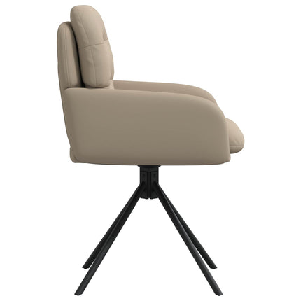 Svängande Matstolar 2 st Konstläder Cappuccino 59x59,5x90cm