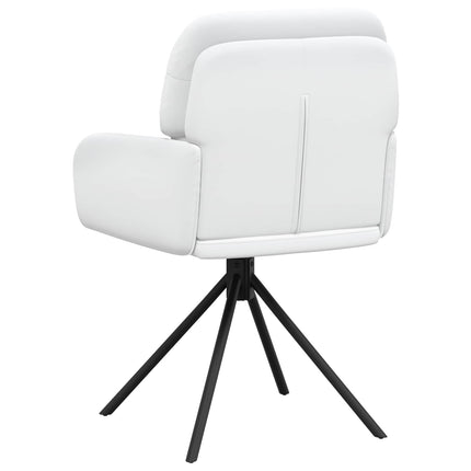 Svängande Matstolar 2 st Konstläder Vit 59 x 59,5 x 90 cm