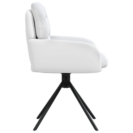 Svängande Matstolar 2 st Konstläder Vit 59 x 59,5 x 90 cm