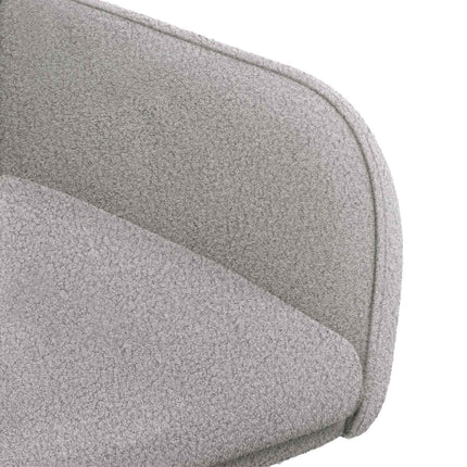 Matstolar 2 st Bouclé Ljusgrå 59 x 57 x 85 cm