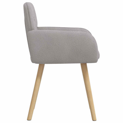 Matstolar 2 st Bouclé Ljusgrå 59 x 57 x 85 cm