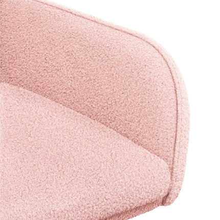 Matstolar 2 st Bouclé Rosa 59 x 57 x 85 cm