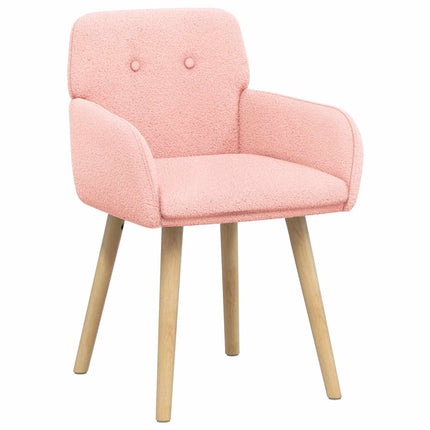 Matstolar 2 st Bouclé Rosa 59 x 57 x 85 cm