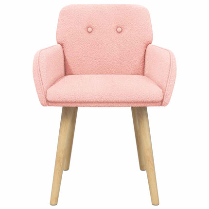Matstolar 2 st Bouclé Rosa 59 x 57 x 85 cm