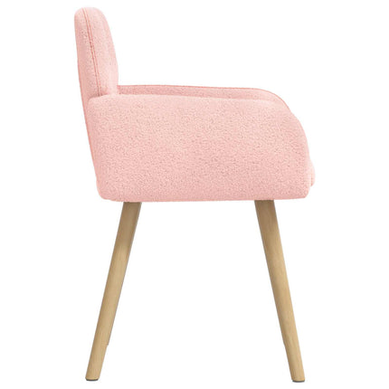 Matstolar 2 st Bouclé Rosa 59 x 57 x 85 cm