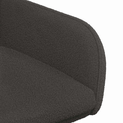 Matstolar 2 pcs Bouclé Mörkgrå 59 x 57 x 85 cm